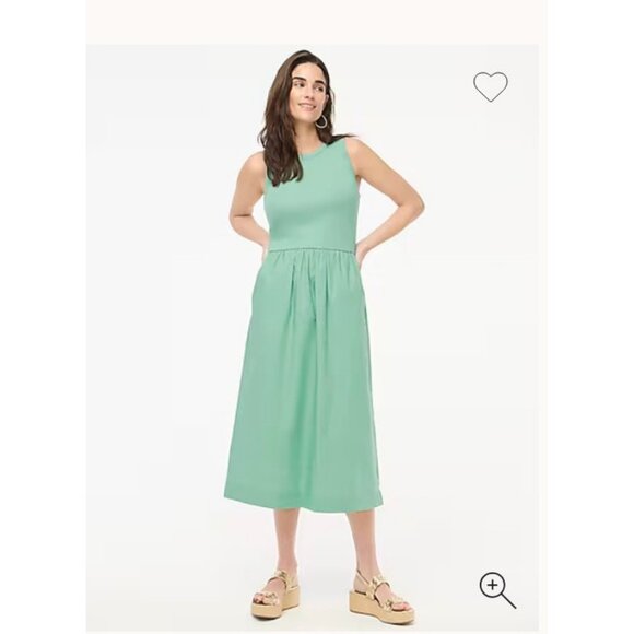 J. Crew Factory Dresses & Skirts - J.Crew $90 Ribbed-knit mixy dress Eucalyptus Green Size XL CJ264